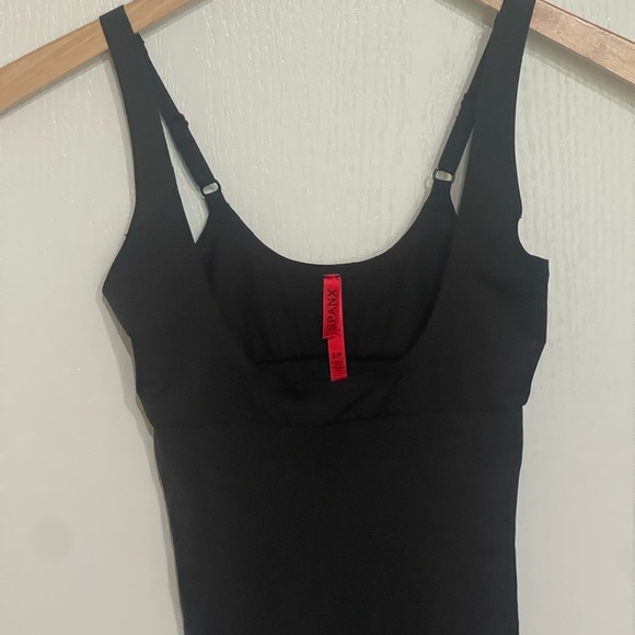 SPANX Seamless Open Bust Full Slip Women's Black Shapewear Slip Dress Skirt Sm - Picture 3 of 6